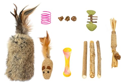 Katzenspielzeug Set "Unsere Klassiker" 12´teilig – Exklusive Auswahl an hochwertigen Spielzeugen unter anderem aus echtem Hasenfell, natürliche Stimulation und perfekte Unterhaltung Ihrer Katze Katzenspielzeug Set "Unsere Klassiker" 12´teilig – Exklusive Auswahl an hochwertigen Spielzeugen unter anderem aus echtem Hasenfell, natürliche Stimulation und perfekte Unterhaltung Ihrer Katze von Fellefant