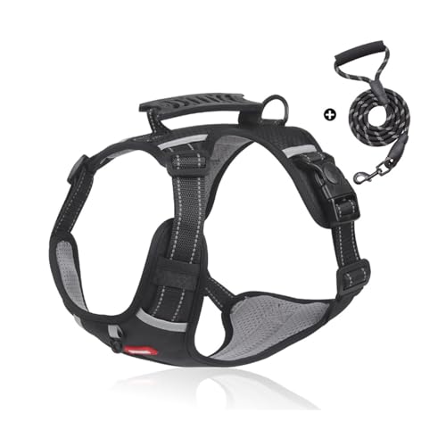 Getchewie Chewie Cozy Harness, Getchewie Dog Harness, Cozy Dog 𝖧arness, Adjustable Chewie 𝖢ozy 𝖧arness No Pull Dog Harn𝖾ss Without Restraint, Anti-Breakaway, Reflective at Night (Black,XL) von Generisch