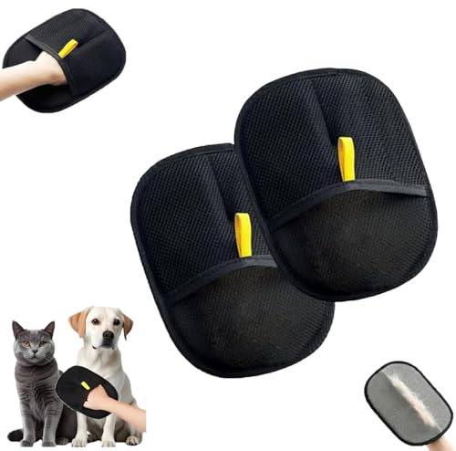Goalintent Tierhaarentferner Elektrostatische Handschuhe, Doppelseitige Elektrostatische Tierhaarentferner Handschuhe, Tierhaarentfernung Handschuh für Katzen Hunde (2) von Generisch
