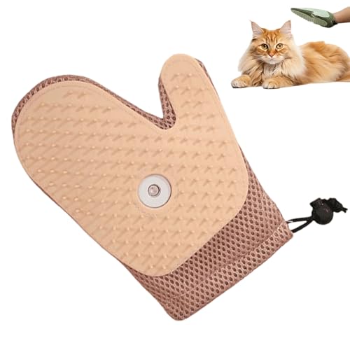 Grooming Mist Glove for Pets, Spray Cat Petting Gloves with Anti-Static Hair Remover, Deshedding Brush Glove for Dogs & Cats, Reusable Cleaning Tool (Pink) von Generisch