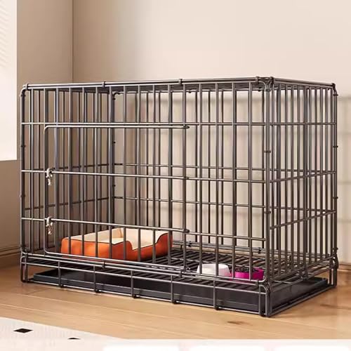 Große Hundebox - Faltbare Metalldrahthütte mit Tür und herausnehmbarem Tablett für den Innen- und Außenbereich Große Hundebox - Faltbare Metalldrahthütte mit Tür und herausnehmbarem Tablett für den Innen- und Außenbereich von Generisch