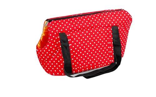 Grosse Hundetragetasche oder Katzentragetasche in versch. Farben und Muster (Rot, Gepunkt) von Generisch