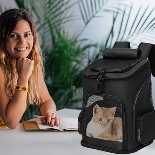 Große Katzentransportbox, Weich gepolsterte Faltbare und erweiterbare Tragetasche, Haustierzubehör Für Reisen Auto Tierarzt Flugzeug Outdoor Aktivitäten von Generisch