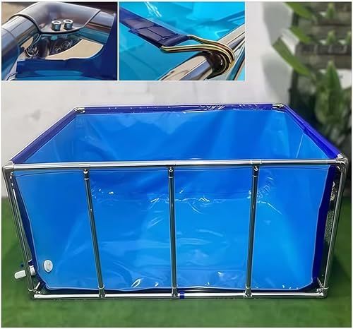 Große oberirdische Teiche für Fische, Aquariumpool mit transparentem Fenster, PVC-Canvas-Liners mit Stahlrahmen, Haltetank für Koizucht, einfach aufzubauen Große oberirdische Teiche für Fische, Aquariumpool mit transparentem Fenster, PVC-Canvas-Liners mit Stahlrahmen, Haltetank für Koizucht, einfach aufzubauen von Generisch
