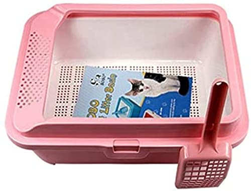 Große offene Katzentoilette mit doppelschichtigem Siebdesign und Rand, langlebige Haustier-Toilettenbox Große offene Katzentoilette mit doppelschichtigem Siebdesign und Rand, langlebige Haustier-Toilettenbox von Generisch
