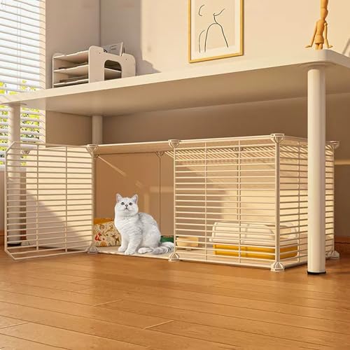 Großer 2-stöckiger Katzenkäfig mit Leiter, abnehmbarer DIY Haustier-Laufstall für Kleintiere, ideal zum Spielen und Ausruhen im Innenbereich Großer 2-stöckiger Katzenkäfig mit Leiter, abnehmbarer DIY Haustier-Laufstall für Kleintiere, ideal zum Spielen und Ausruhen im Innenbereich von Generisch