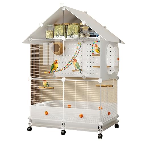 Großer Flight Papageienkäfig, Dach oben Vogelkäfig für Sun Conure, Sittich, Finken, Green Cheek Conure, Lovebird - Geräumige und funktionale Vogelvoliere von Generisch