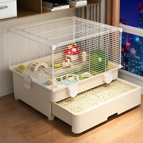 Großer Haustierkäfig aus Metall mit herausziehbarer Schale und Oberlicht für Meerschweinchen, Frettchen, Chinchillas, Kleintiere Großer Haustierkäfig aus Metall mit herausziehbarer Schale und Oberlicht für Meerschweinchen, Frettchen, Chinchillas, Kleintiere von Generisch