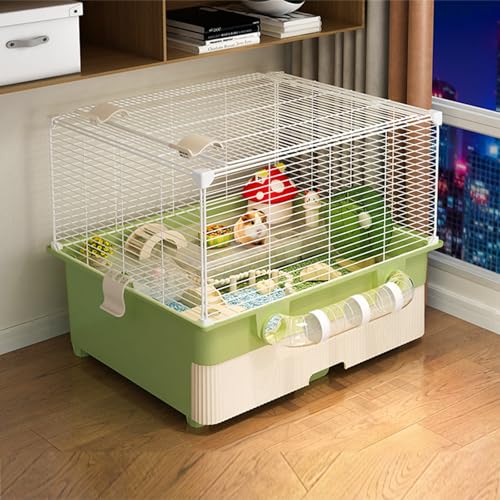 Großer Haustierkäfig aus Metall mit herausziehbarer Schale und Oberlicht für Meerschweinchen, Frettchen, Chinchillas, Kleintiere von Generisch