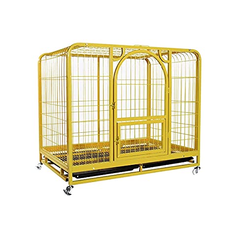 Großer Haustierkäfig für Hunde und Katzen, geräumiges Metallrohr-Design, geeignet für kleine bis mittelgroße Haustiere, 78 x 54 x 72 cm von Generisch
