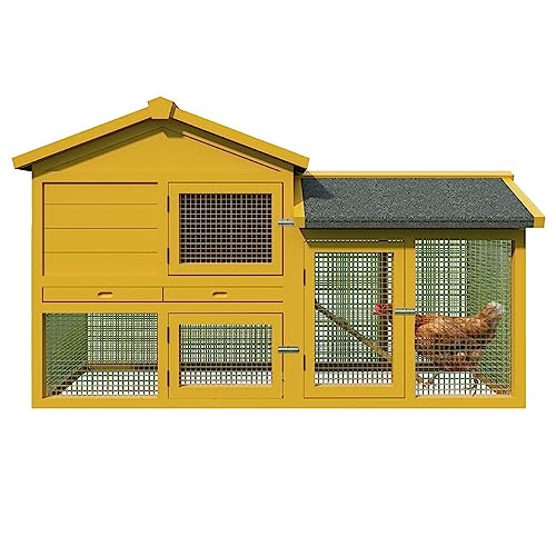 Großer Hühnerstall aus Holz für den Außenbereich, mit Belüftungstür, abnehmbarem Tablett und Rampe für Garten, Hinterhof, Haustierhaus Großer Hühnerstall aus Holz für den Außenbereich, mit Belüftungstür, abnehmbarem Tablett und Rampe für Garten, Hinterhof, Haustierhaus von Generisch