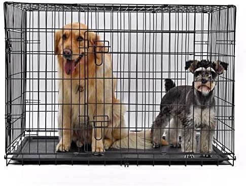 Großer Hundekäfig Doppeltür Metall Faltkäfig für einfache Reinigung, Indoor Outdoor Pet Kennel für bequemes Unterbringen Großer Hundekäfig Doppeltür Metall Faltkäfig für einfache Reinigung, Indoor Outdoor Pet Kennel für bequemes Unterbringen von Generisch