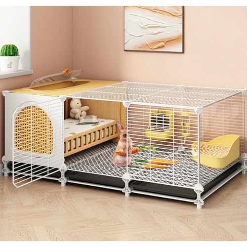 Großer Kaninchenkäfig für Kleintiere – Metallkäfig für ausgewachsene Ratten, Frettchen, Chinchillas, Katzen, Meerschweinchen und große Hamster von Generisch