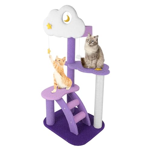 Großer Katzenbaumturm, 109,2 cm, modernes Katzenhäuschen aus Holz mit Kratzbaum und Sprungplattform, perfekt für Indoor-Katzen, geräumige Katzenmöbel für große Katzen Großer Katzenbaumturm, 109,2 cm, modernes Katzenhäuschen aus Holz mit Kratzbaum und Sprungplattform, perfekt für Indoor-Katzen, geräumige Katzenmöbel für große Katzen von Generisch
