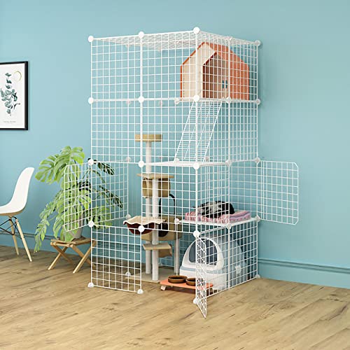 Großer Katzenkäfig – DIY Gehege mit Leitern, Anti-Jumping Kitten Box für Indoor/Outdoor Großer Katzenkäfig – DIY Gehege mit Leitern, Anti-Jumping Kitten Box für Indoor/Outdoor von Generisch