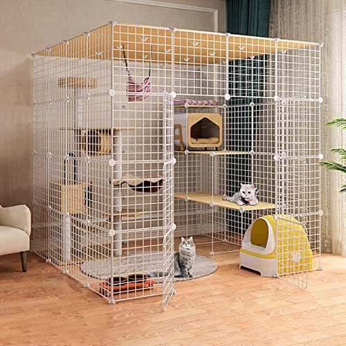 Großer Katzenkäfig – DIY Gehege mit Leitern, Anti-Jumping Kitten Box für Indoor/Outdoor Großer Katzenkäfig – DIY Gehege mit Leitern, Anti-Jumping Kitten Box für Indoor/Outdoor von Generisch