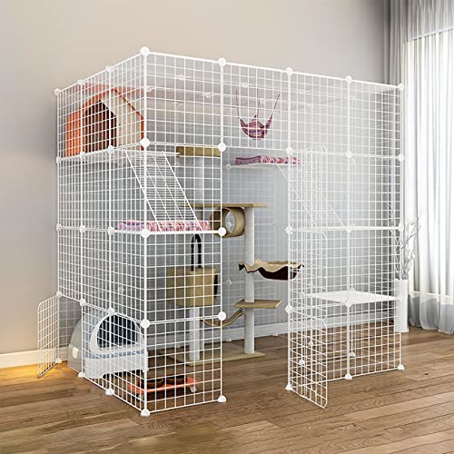 Großer Katzenkäfig – DIY Gehege mit Leitern, Anti-Jumping Kitten Box für Indoor/Outdoor Großer Katzenkäfig – DIY Gehege mit Leitern, Anti-Jumping Kitten Box für Indoor/Outdoor von Generisch