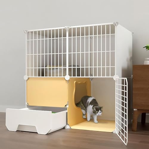 Großer Katzenkäfig Indoor 2-stöckiges Katzenlaufstall mit integriertem Katzenklo – geräumiges und sicheres Zuhause für Katzen – Super großer Freiraum Großer Katzenkäfig Indoor 2-stöckiges Katzenlaufstall mit integriertem Katzenklo – geräumiges und sicheres Zuhause für Katzen – Super großer Freiraum von Generisch