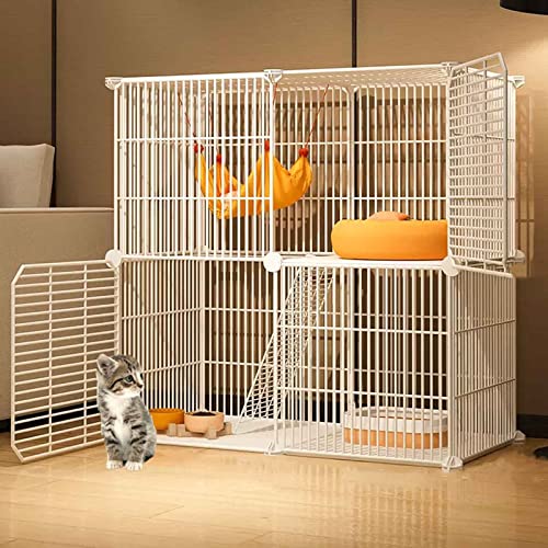 Großer Katzenkäfig Laufstall für den Innenbereich, abnehmbares Metallhaus, für Kätzchen, nachrüstbar, Schwarz/Weiß, Größe S 75 x 37 x 73 cm Großer Katzenkäfig Laufstall für den Innenbereich, abnehmbares Metallhaus, für Kätzchen, nachrüstbar, Schwarz/Weiß, Größe S 75 x 37 x 73 cm von Generisch