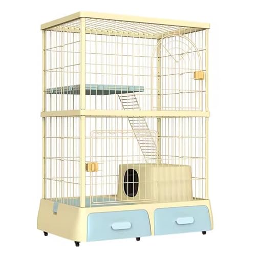 Großer Katzenkäfig für den Innenbereich mit Rädern, 2/3-Schicht-Design, integrierte Katzentoilette und Bett, geeignet für Katzen, Chinchillas und Kleintiere, geräumige Indoor-Katzenvilla mit Großer Katzenkäfig für den Innenbereich mit Rädern, 2/3-Schicht-Design, integrierte Katzentoilette und Bett, geeignet für Katzen, Chinchillas und Kleintiere, geräumige Indoor-Katzenvilla mit von Generisch