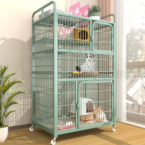 Großer Katzenkäfig mit 4 Rädern, Indoor DIY Katzengehege Haustier Laufstall mit Aufbewahrungsregal, Abnehmbarer Metalldraht Kleintierkäfig, Geeignete Leiter enthalten - Ideal für den Innenbereich Großer Katzenkäfig mit 4 Rädern, Indoor DIY Katzengehege Haustier Laufstall mit Aufbewahrungsregal, Abnehmbarer Metalldraht Kleintierkäfig, Geeignete Leiter enthalten - Ideal für den Innenbereich von Generisch