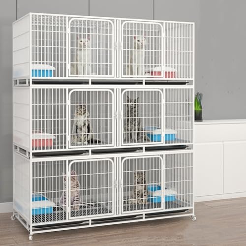 Großer Katzenkäfig mit Trennwand, dreilagiges Faltdesign für den Innen- und Außenbereich, ideal für die Zucht und die Sicherheit von Haustieren Großer Katzenkäfig mit Trennwand, dreilagiges Faltdesign für den Innen- und Außenbereich, ideal für die Zucht und die Sicherheit von Haustieren von Generisch