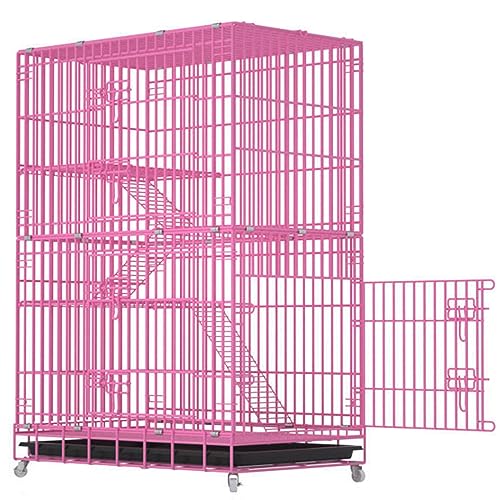 Großer Katzenkäfig mit kostenloser Hängematte & Rampenleitern – 4-stöckiger Katzenlaufstall aus Metalldraht – Faltbare Katzenbox für Indoor-Katzen, Katzengehege mit einfacher Montage Großer Katzenkäfig mit kostenloser Hängematte & Rampenleitern – 4-stöckiger Katzenlaufstall aus Metalldraht – Faltbare Katzenbox für Indoor-Katzen, Katzengehege mit einfacher Montage von Generisch