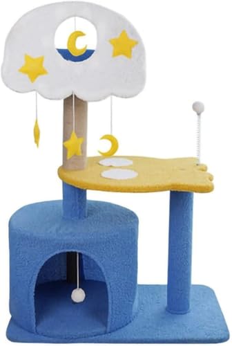 Großer Kratzbaum Turm, mehrschichtiger Kratzbaum & Klettergerüst für Katzen, langlebiges einteiliges Design, ideal für große Katzen, Katzenkratzer mit gemütlicher Katzentoilette von Generisch
