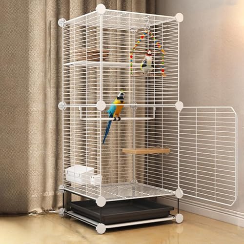 Großer Vogelkäfig mit Rollständer, abnehmbarem Tablett und mitgeliefertem Spielzeug für einfache Wartung, perfekt für kleine bis große Vögel Großer Vogelkäfig mit Rollständer, abnehmbarem Tablett und mitgeliefertem Spielzeug für einfache Wartung, perfekt für kleine bis große Vögel von Generisch