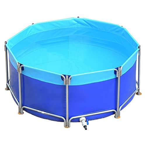 Großer runder oberirdischer Fischteich, robuster Canvas-Wassertank für Koi und Spiel, ideal für Garten und Bauernhof, inklusive Ablaufventil Großer runder oberirdischer Fischteich, robuster Canvas-Wassertank für Koi und Spiel, ideal für Garten und Bauernhof, inklusive Ablaufventil von Generisch