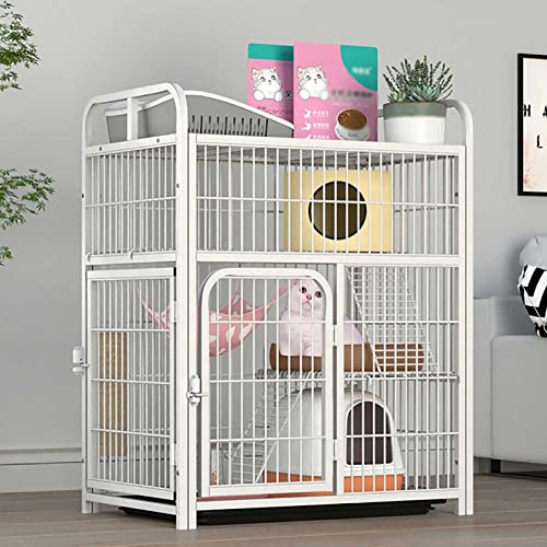Großes DIY Katzengehege mit Türen und Leitern, 3 Etagen Kleintierzaun Anti-Springen Indoor Pet Cage für Katzen, Hase, Chinchilla von Generisch