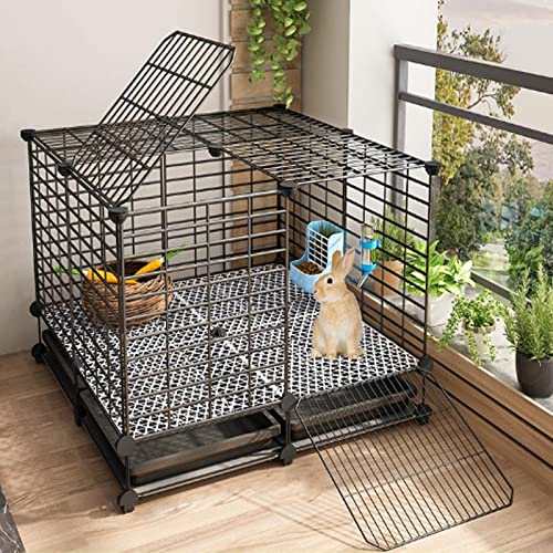 Großes Kaninchenhaus für den Innenbereich mit herausziehbarer Schale, Fußmatten und Unterlegkeilen – Chinchilla Hamsterstall für Kleintiere Großes Kaninchenhaus für den Innenbereich mit herausziehbarer Schale, Fußmatten und Unterlegkeilen – Chinchilla Hamsterstall für Kleintiere von Generisch