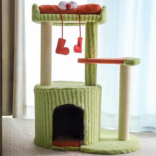 Großes Katzenhaus mit Wassermelonen-Plattform, einfach zu montieren, perfekt für Kätzchen, inklusive großer Aussichtsplattform und kleinen Füßen Spielzeug von Generisch