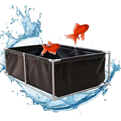 Großes PVC-Segeltuch-Aquarium mit Ständer – temporäres Halten von Fischteichen für Koizucht, Aquakultur-Wassertank-Zisterne, Pool-Teich für landwirtschaftliche Nutzung von Generisch