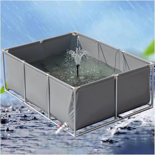Großes PVC-Segeltuch-Aquarium mit Ständer – temporäres Halten von Fischteichen für Koizucht, Aquakultur-Wassertank-Zisterne, Pool-Teich für landwirtschaftliche Nutzung von Generisch
