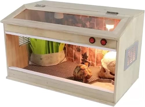 Großes Reptilien-Terrarium – Schildkrötenhaus aus Holz mit Schublade, ideal für Schildkröten, Eidechsen, Chamäleons und Geckos, 40 x 30 x 30 cm Großes Reptilien-Terrarium – Schildkrötenhaus aus Holz mit Schublade, ideal für Schildkröten, Eidechsen, Chamäleons und Geckos, 40 x 30 x 30 cm von Generisch