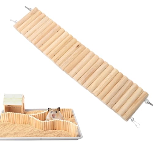 Guinea Pig Bridge - Spielzeug zum Klettern auf Tieren, Flexible Holzrampe | Gerbill Tunnel Path, Cashester Walkway Tube, Chinchilla-Querstange, Segmentkletterer Guinea Pig Bridge - Spielzeug zum Klettern auf Tieren, Flexible Holzrampe | Gerbill Tunnel Path, Cashester Walkway Tube, Chinchilla-Querstange, Segmentkletterer von Generisch