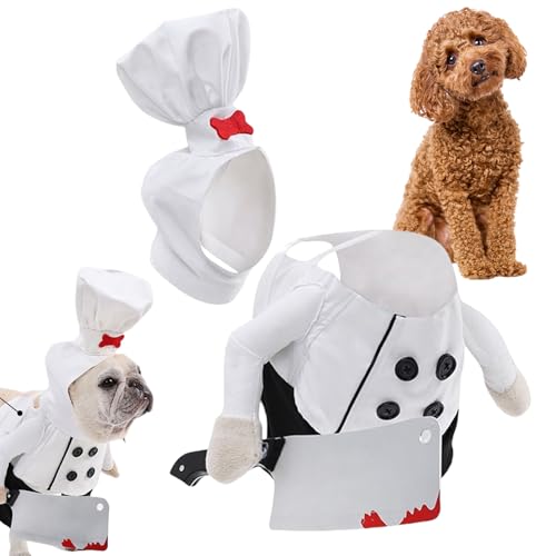 Halloween-Kostüme für Hunde, verstellbar, lustige Foto-Requisiten mit Koch-Shirt, Haustierkleidung, , Outfits für große, mittelgroße und kleine Welpen, Geburtstag Halloween-Kostüme für Hunde, verstellbar, lustige Foto-Requisiten mit Koch-Shirt, Haustierkleidung, , Outfits für große, mittelgroße und kleine Welpen, Geburtstag von Generisch