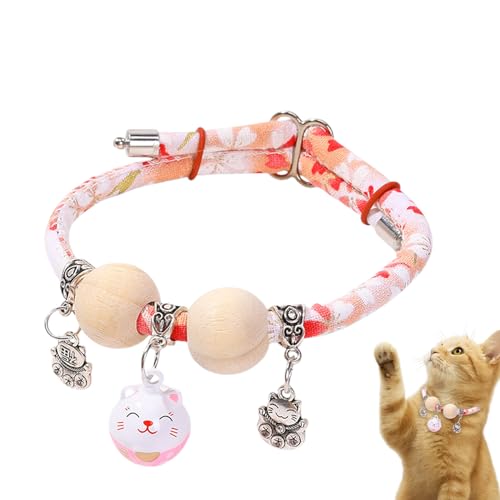 Halsband Für Hauskatze, Halsband Mit Zedernholzperlen, Verstellbare Schnalle für DREI Größen Indoor und Outdoor Verwendung Halsband Für Hauskatze, Halsband Mit Zedernholzperlen, Verstellbare Schnalle für DREI Größen Indoor und Outdoor Verwendung von Generisch