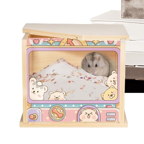 Hamster Buddelbox,Kleintier Toilettenkiste | Transparente Gehegedekoration Mit Käfigzubehör Für Training, Fütterung Und Badespaß von Generisch