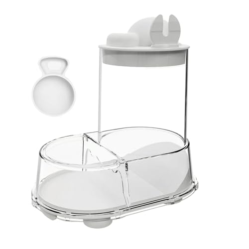 Hamster Futter- Und Wassernapf - Automatischer Futter- Und Wasserspender Für Haustiere | Transparenter Vorratsbehälter Mit Großem Fassungsvermögen Für Kleintiere Wie Mäuse Igel Wellensittiche Und Chin von Generisch