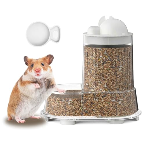 Hamster Futter- Und Wassernapf | Automatischer Kaninchen-Futterautomat Mit Stabiler Befüllung | Klarer Stabiler Napf Für Rennmäuse Mäuse Igel Chinchilla Frettchen Tauben Und Lagerung von Generisch
