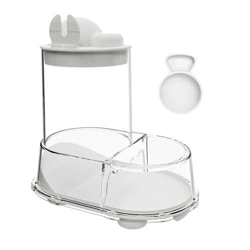 Hamster Futter- Und Wassernapf - Automatischer Kaninchen-Futterautomat Mit Stabiler Befüllung - Transparenter Vorratsbehälter Mit Großem Fassungsvermögen Für Kleintiere Wie Mäuse Igel Wellensittiche U von Generisch