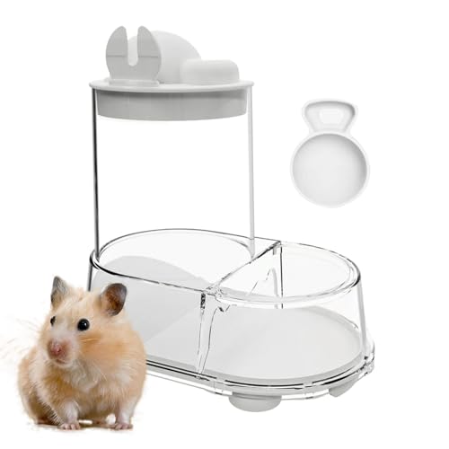 Hamster Futter- Und Wassernapf - Automatischer Nager Futterautomat,Transparenter Vorratsbehälter Mit Großem Fassungsvermögen Für Kleintiere Wie Mäuse Igel Wellensittiche Und Chinchillas von Generisch
