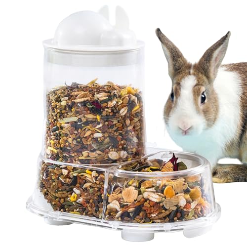 Hamster Futternapf - Automatische Hamsternapf Mit Großvolumigem Flaschenhalter | Futterstation Mit Trinkflasche-Halterung – Großes Fassungsvermögen Für Futter Und Leckerlis – Für Hamster, Kaninchen U von Generisch