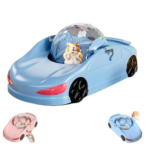Hamster-Laufball, lustiger, transparenter Ball, Laufrad für Hamster, leises Fitnessrad, Spielzeugfahrzeug für kleine Haustiere für kleine Haustiere (blau) von Generisch