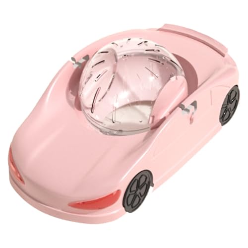 Hamster-Laufball, lustiger, transparenter Ball, Spielzeug für kleine Haustiere, leises Laufrad, Fahrzeug für Hamster, Frettchen (Rosa) von Generisch