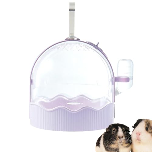 Hamster-Tragetasche – Tragbarer Reisekäfig mit Wasserflasche | Transparenter atmungsaktiver Kleintierträger für Hamster, Eichhörnchen und Zuckergleiter | Ideal für Outdoor-Abenteuer und Reisen von Generisch