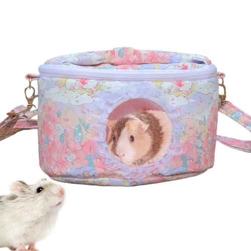 Hamster Transportbox | Wasserdichter Nagertransportbehälter Mit Atmungsaktivem Design - Leichtes Gehege Mit Verstellbarem Schultergurt Für Chinchilla Igel Hase von Generisch