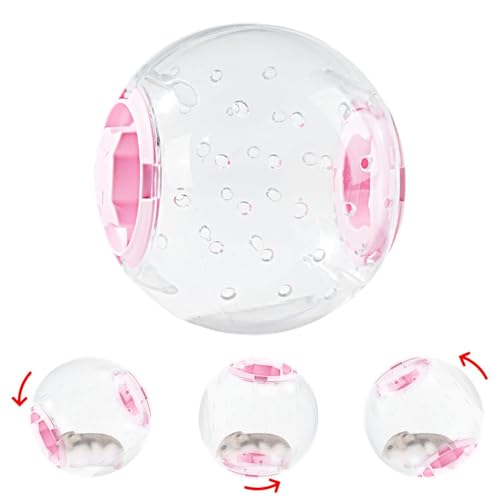 Hamsterball – 17,8 cm transparenter Hamster-Laufball | atmungsaktives Hamsterspielzeug, Kleintierkäfigzubehör, Zwerghamsterspielzeug, geruchlose Hamsterbälle für syrische Hamster, Meerschweinchen von Generisch